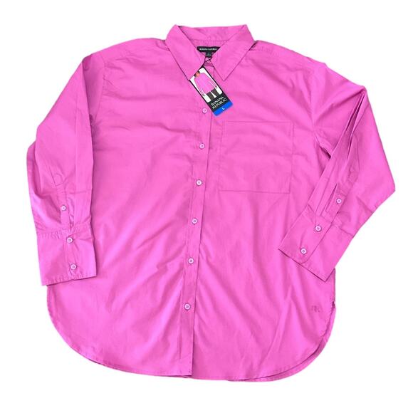 Banana Republic Women's Shirt Button Front Pink Size Large NWT - Picture 1 of 8